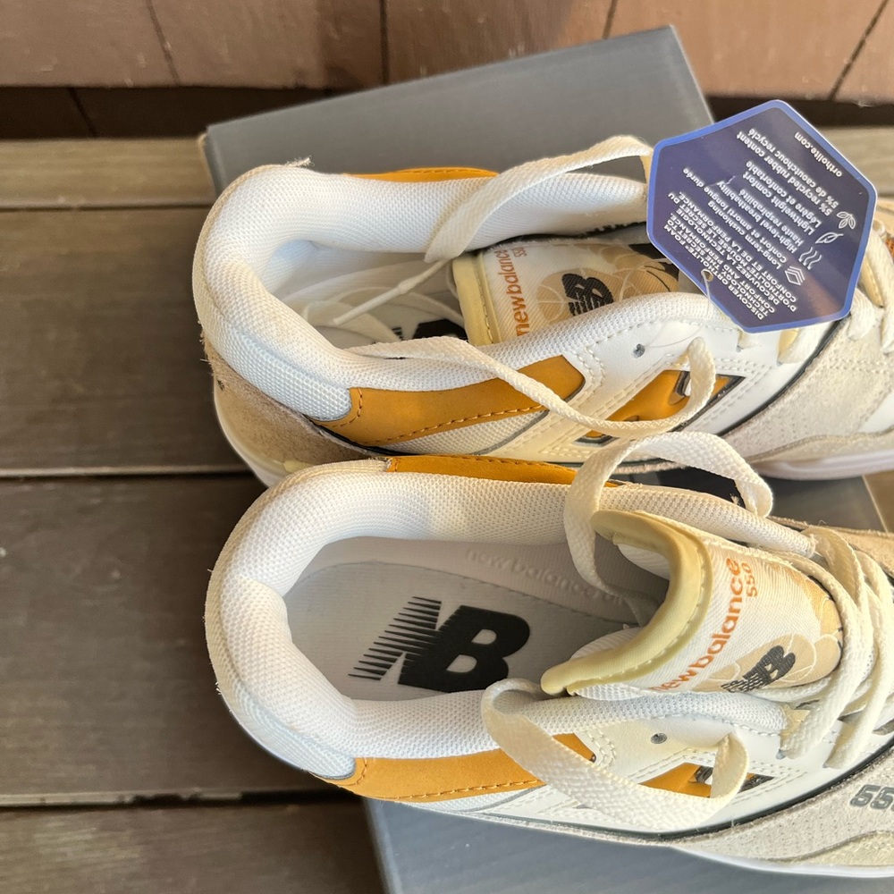New Balance 550 New in box! Super cute white/brown colors. - Picture 5 of 5